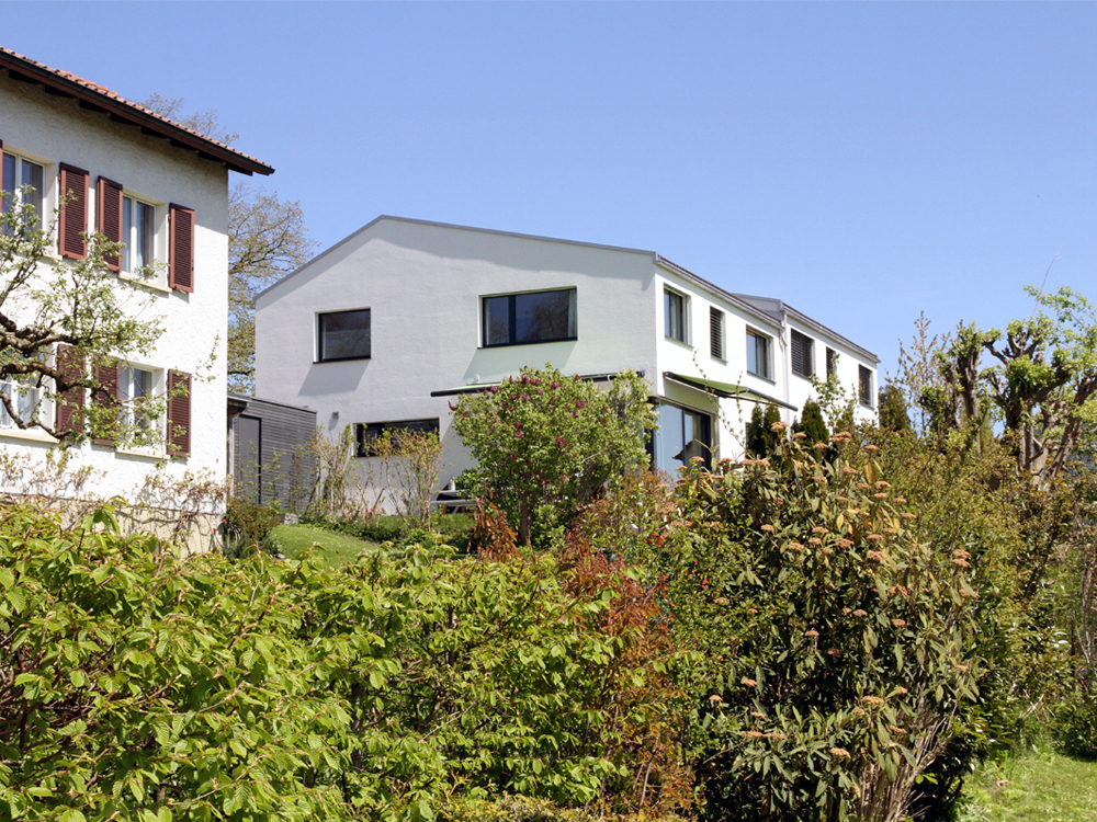 Neubau Doppeleinfamilienhaus D-EFH Architektur Bauleitung St.Gallen Fassade